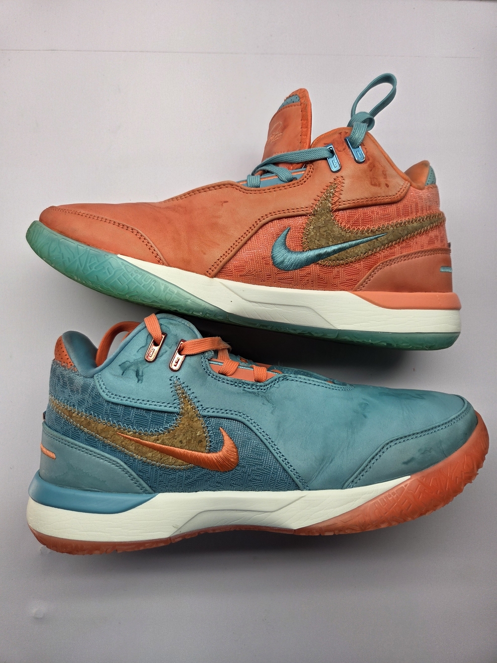 Nike LeBron Size 8 NXXT Gen AMPD Mineral Blue/Sail Mango FZ1321-601 Sneakers